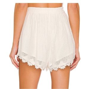 Revolve White Flowy Shorts